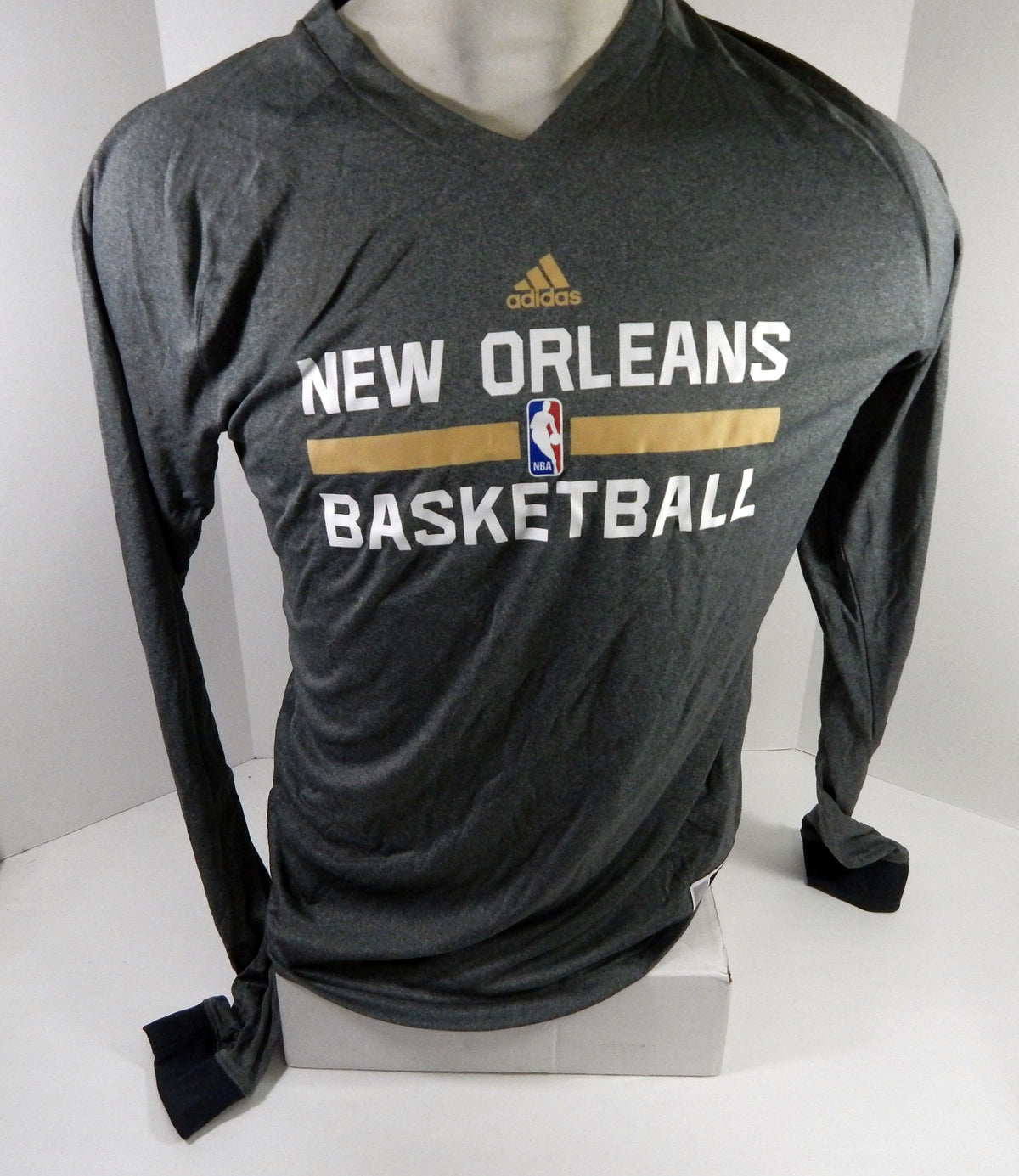 2014-15 New Orleans Pelicans Team Issued Grey Longsleeve Training Shirt 3XL+2 4