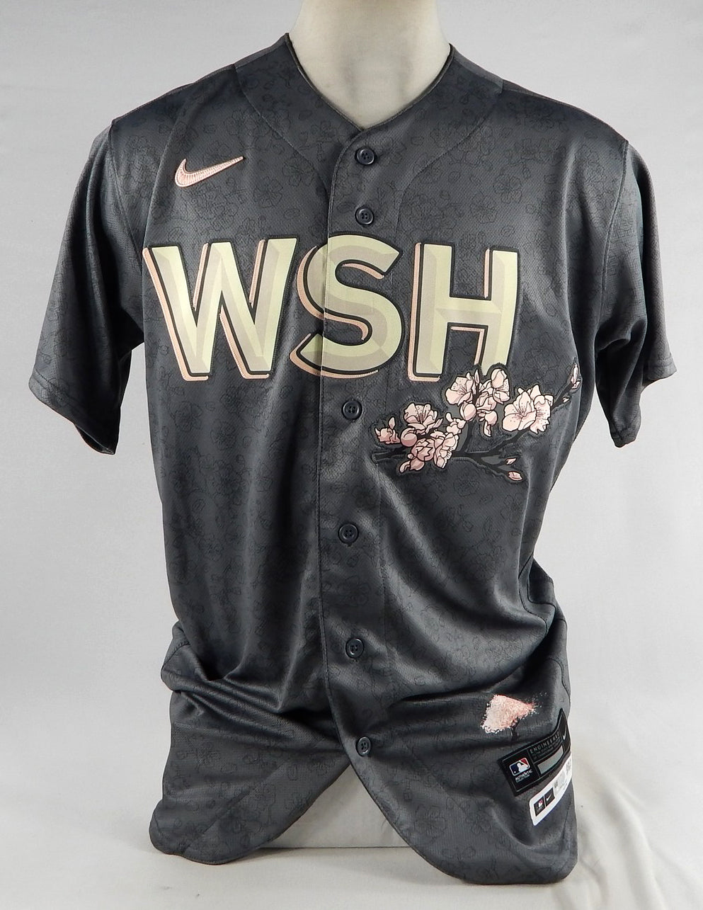Washington Nationals Nomar Mazara #44 Game Issued Grey Jersey City Connect 2023 Pic2