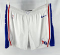2023-24 Philadelphia 76ers Andre Drummond #1 Game Used White Shorts XXL 46 789