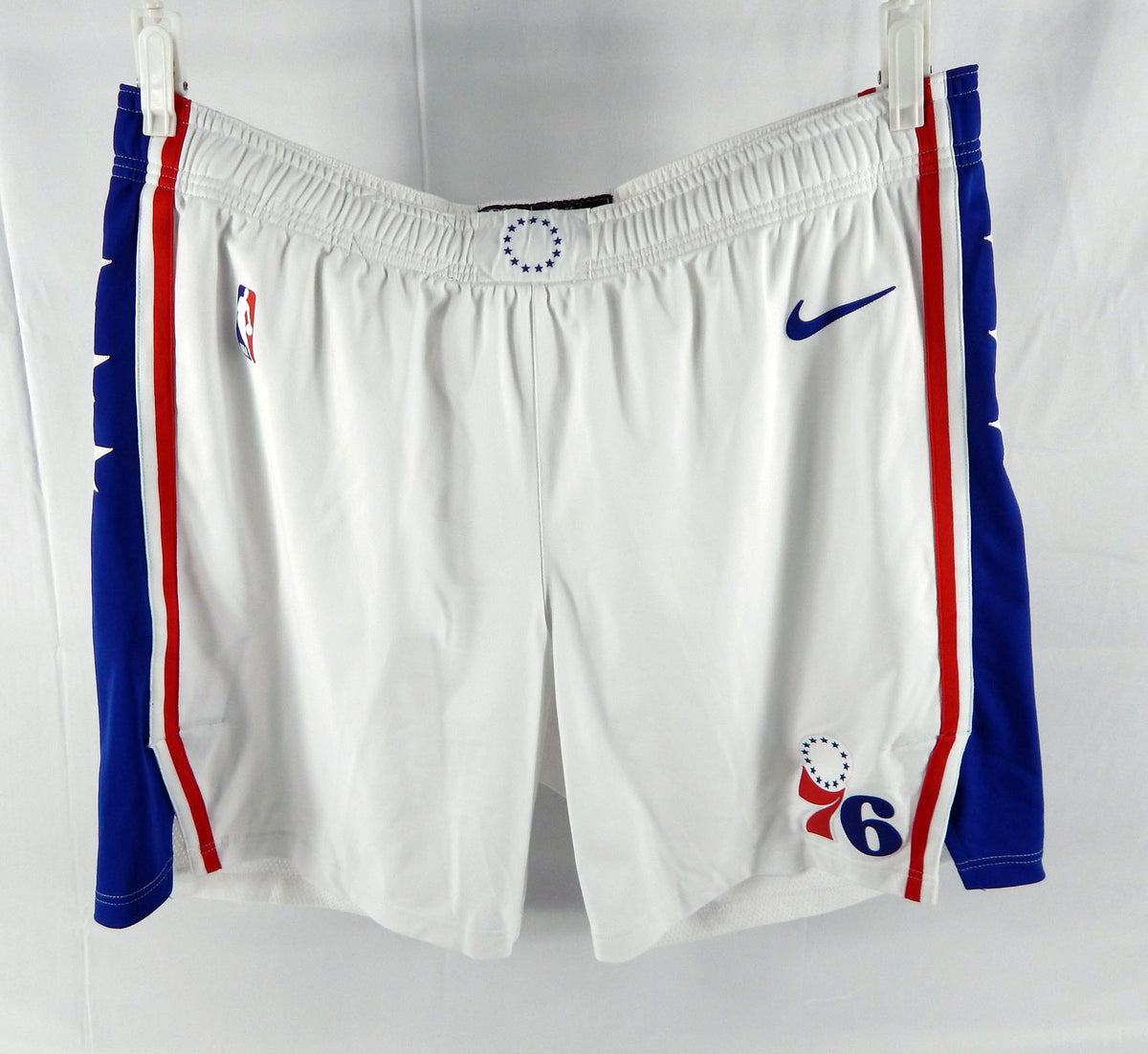 2023-24 Philadelphia 76ers Andre Drummond #1 Game Used White Shorts XXL 46 789