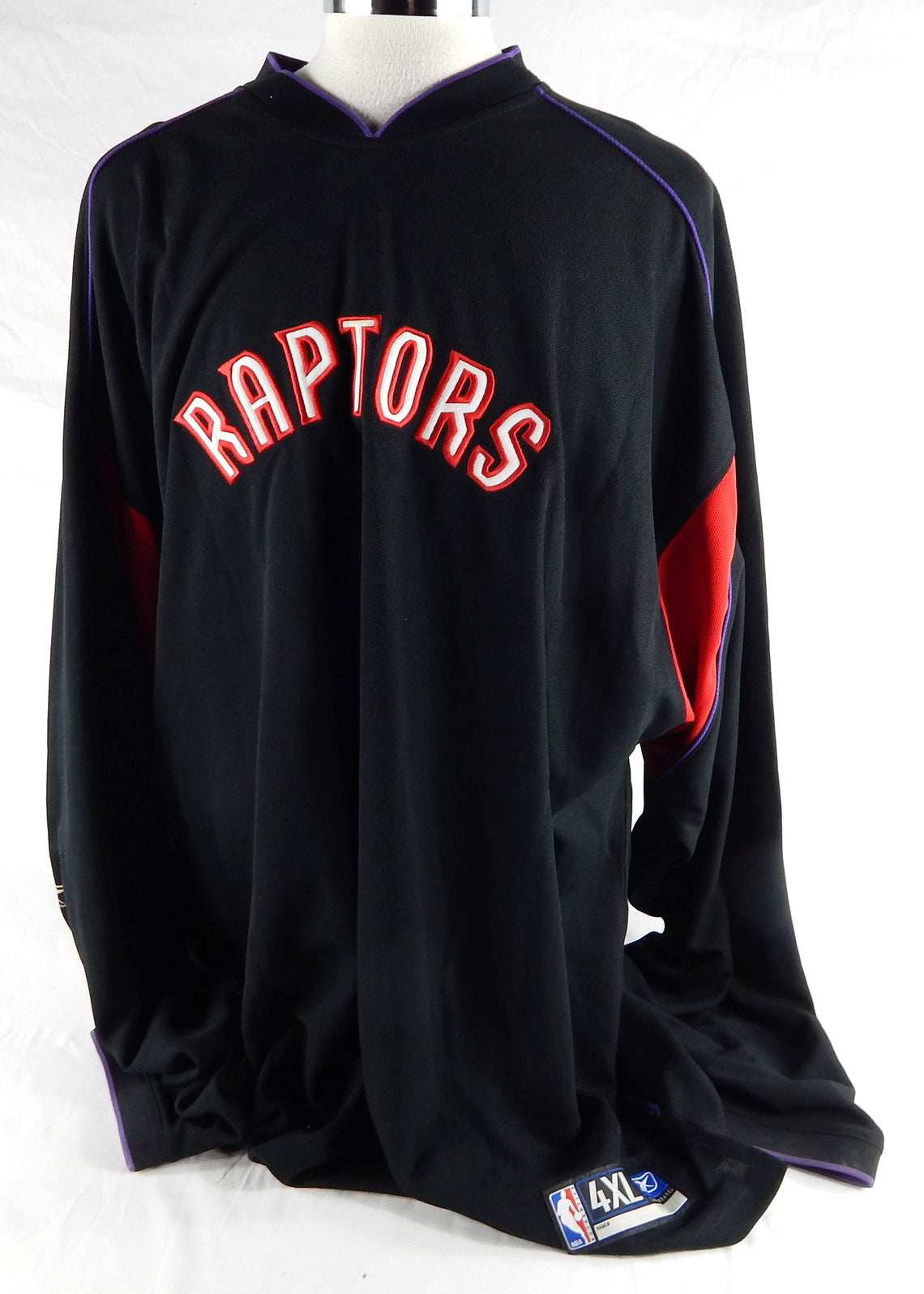 2004-05 Toronto Raptors Game Issued Black Shooting Shirt 4XL 114