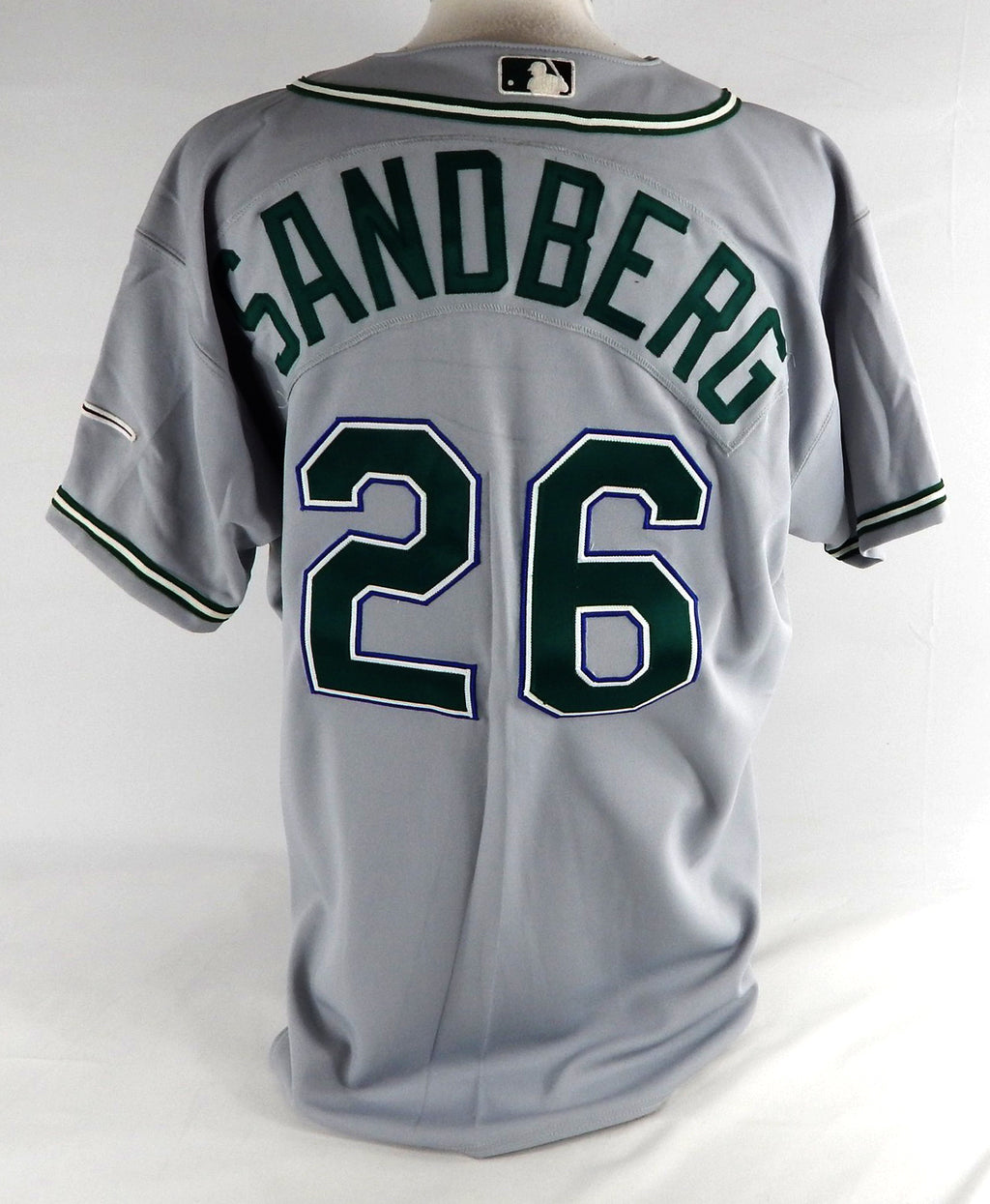 2003 Tampa Bay Devil Rays Jared Sandberg #26 Game Issued Grey Jersey 48 494 Pic2