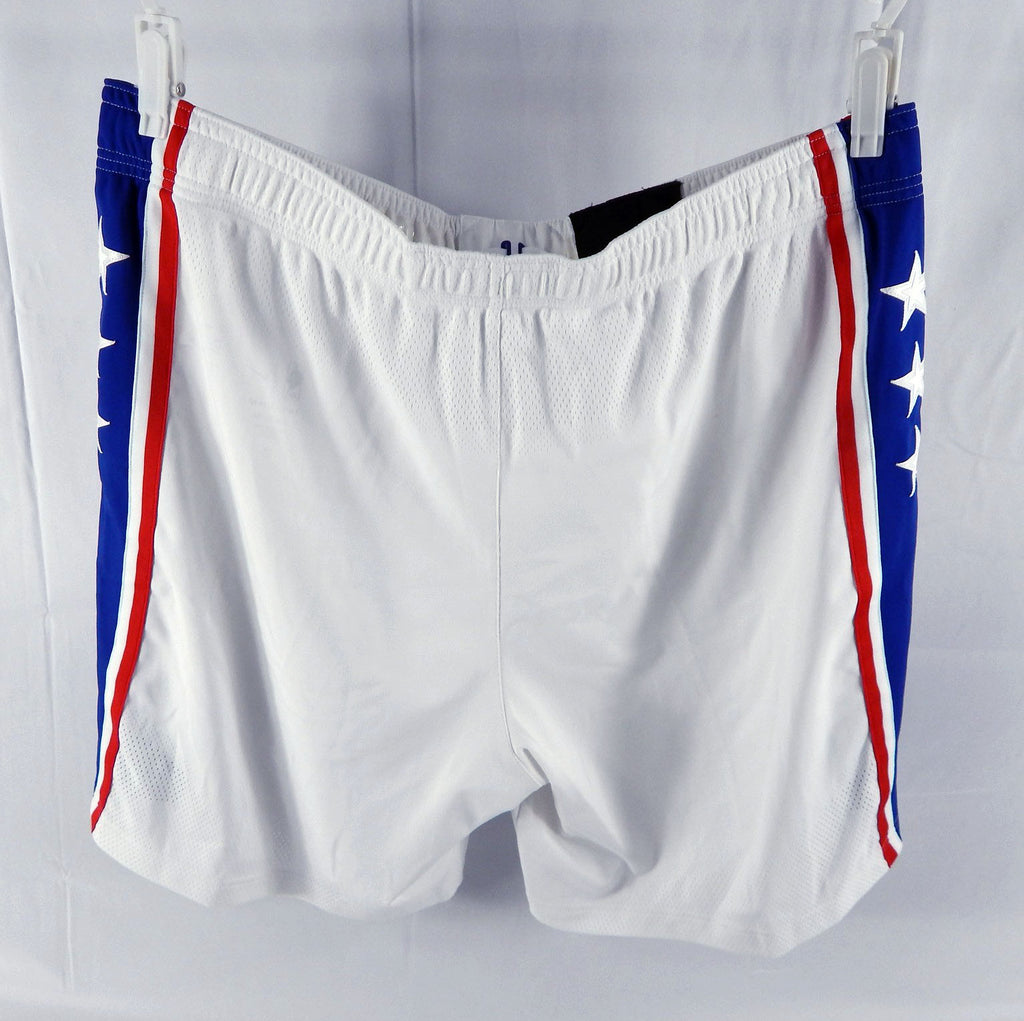 2023-24 Philadelphia 76ers Andre Drummond #1 Game Used White Shorts XXL 46 789 Pic2