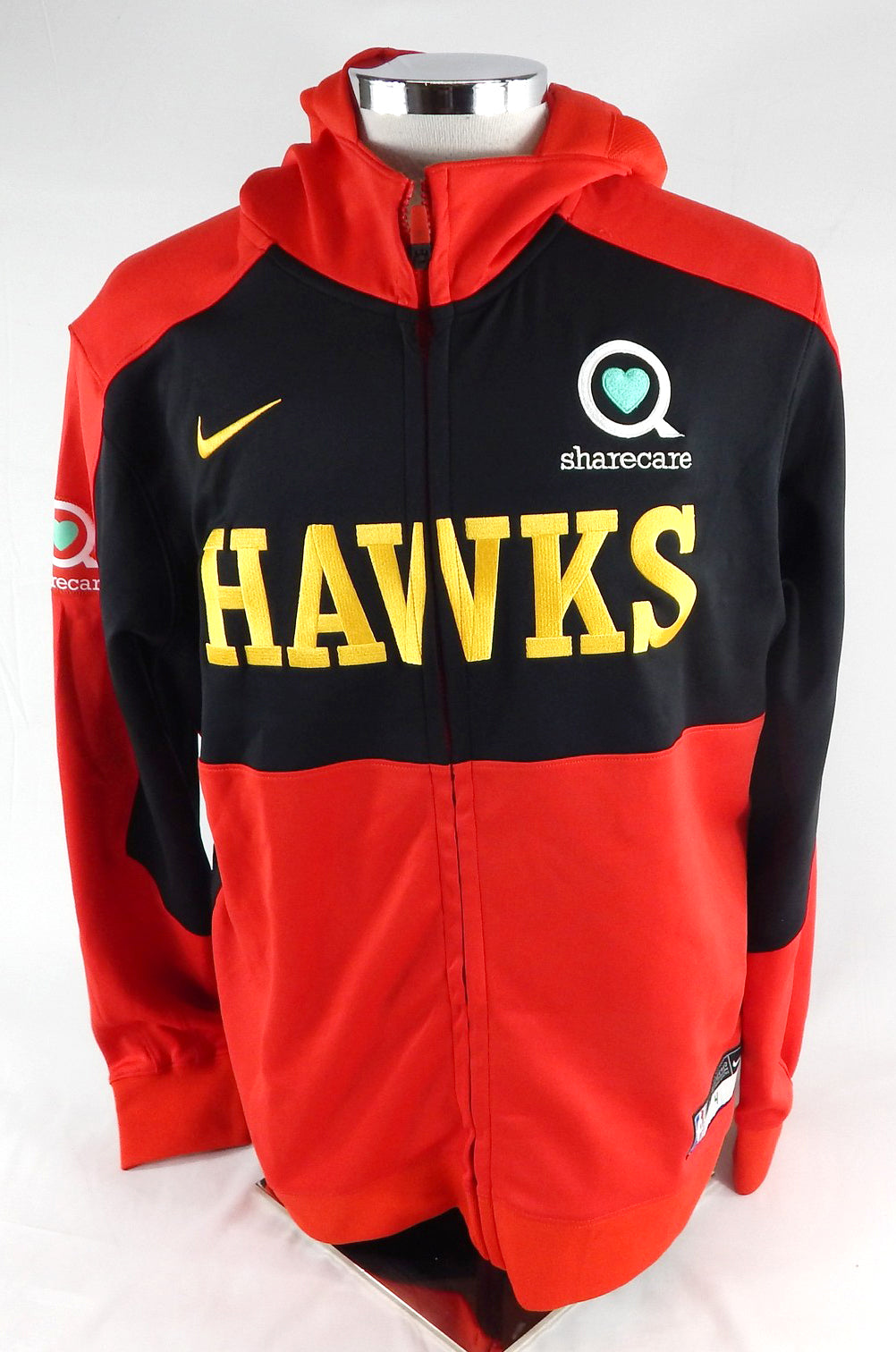 2024-25 Atlanta Hawks Kobe Bufkin #4 Game Used Red Warm Up Jacket L 941