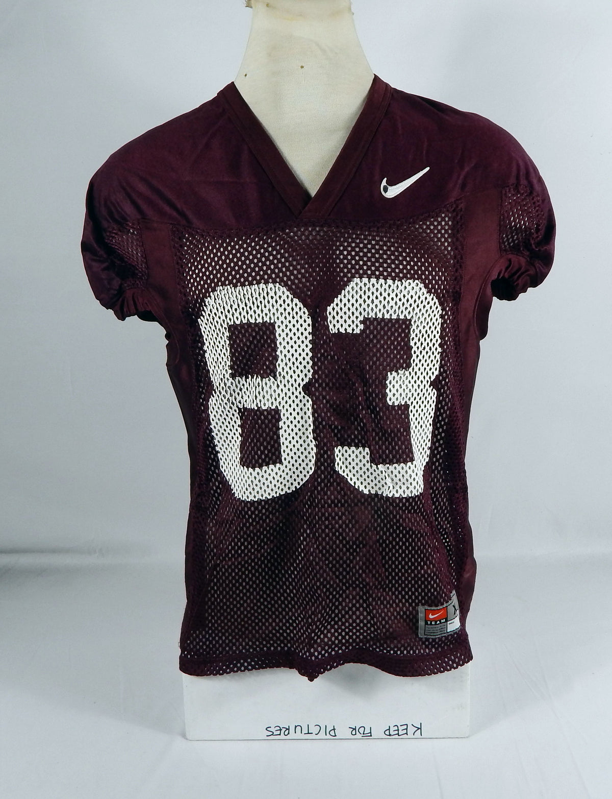 2000s Virginia Tech Hokies #83 Game Used Maroon Practice Jersey XL DP72139 Pic2