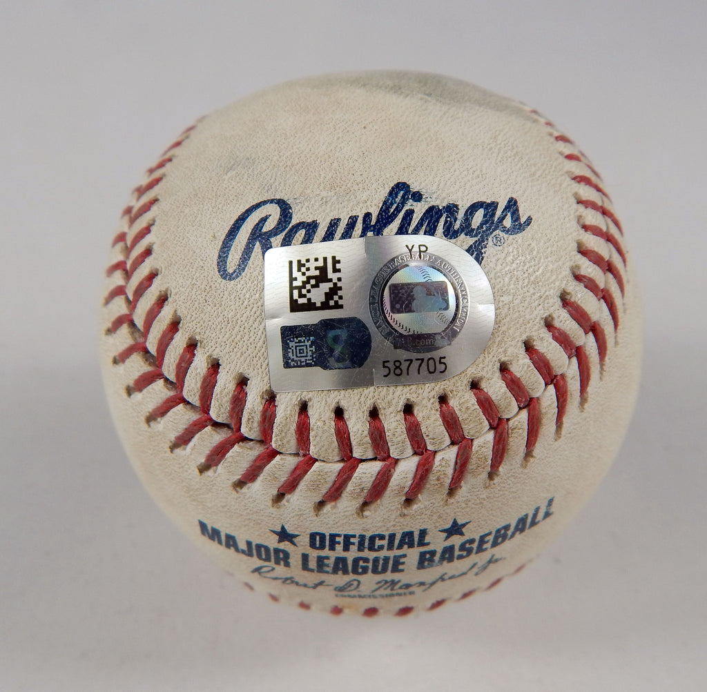 2023 Marlins Nationals Game Used Baseball Joan Adon Joey Wendle Ball DP82131 Pic2