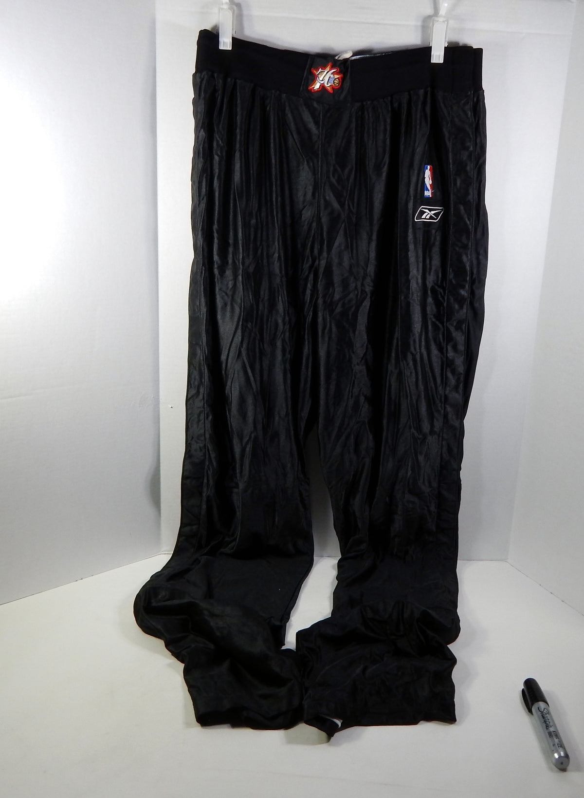 1990s Philadelphia 76ers #40 Game Used Black Pants 42 DP76734