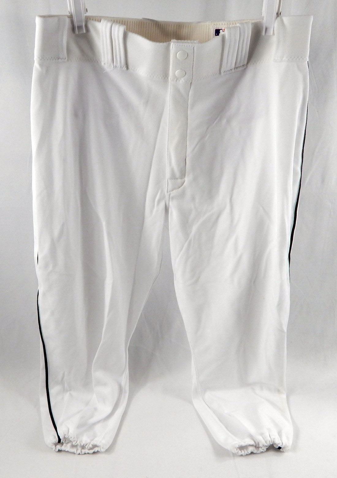 2015 Miami Marlins Bryan Morris #57 Game Used White Baseball Pants 35 DP113566