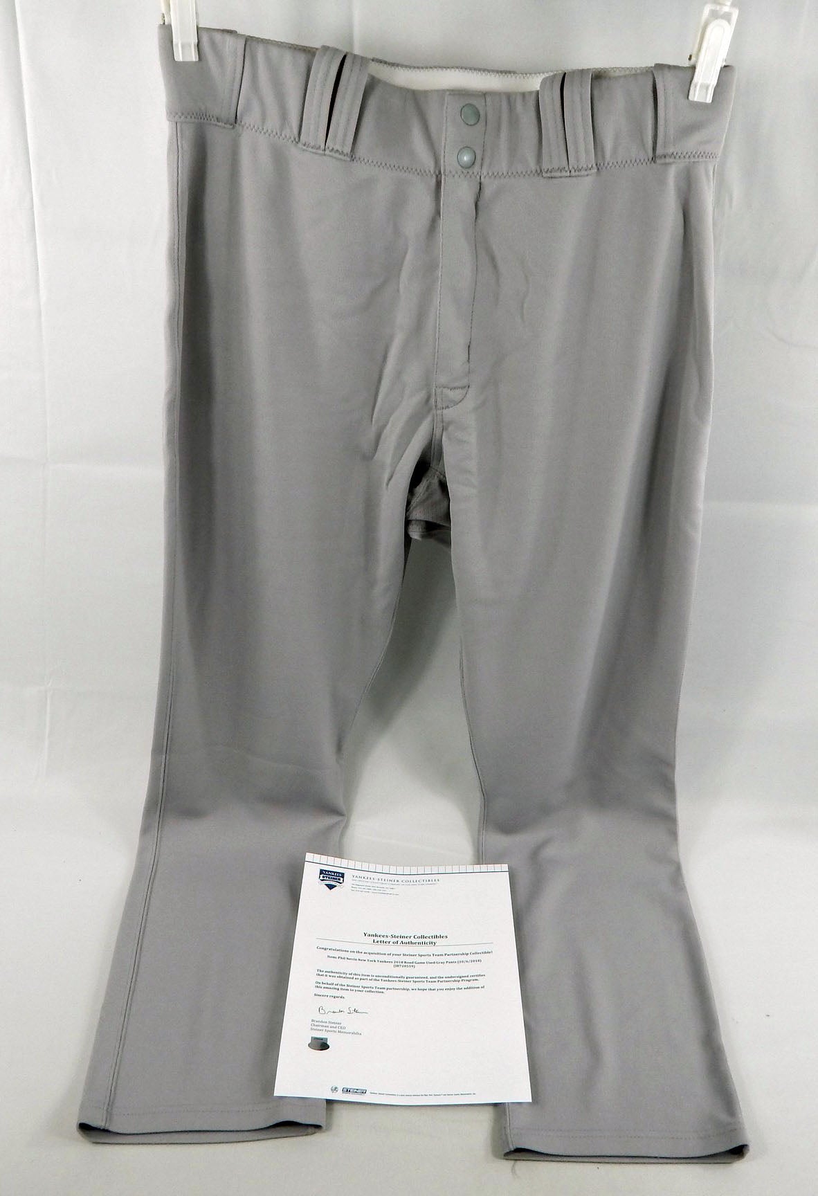 2018 New York Yankees Phil Nevin #35 Game Used Grey Pants 38 717