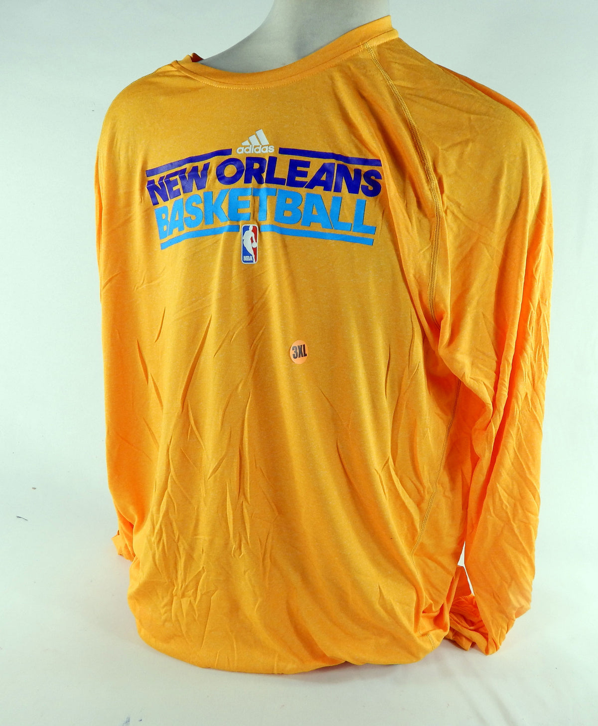 2011-12 New Orleans Hornets Team Issued Yellow LongSleeve Training Shirt 3XLT 5