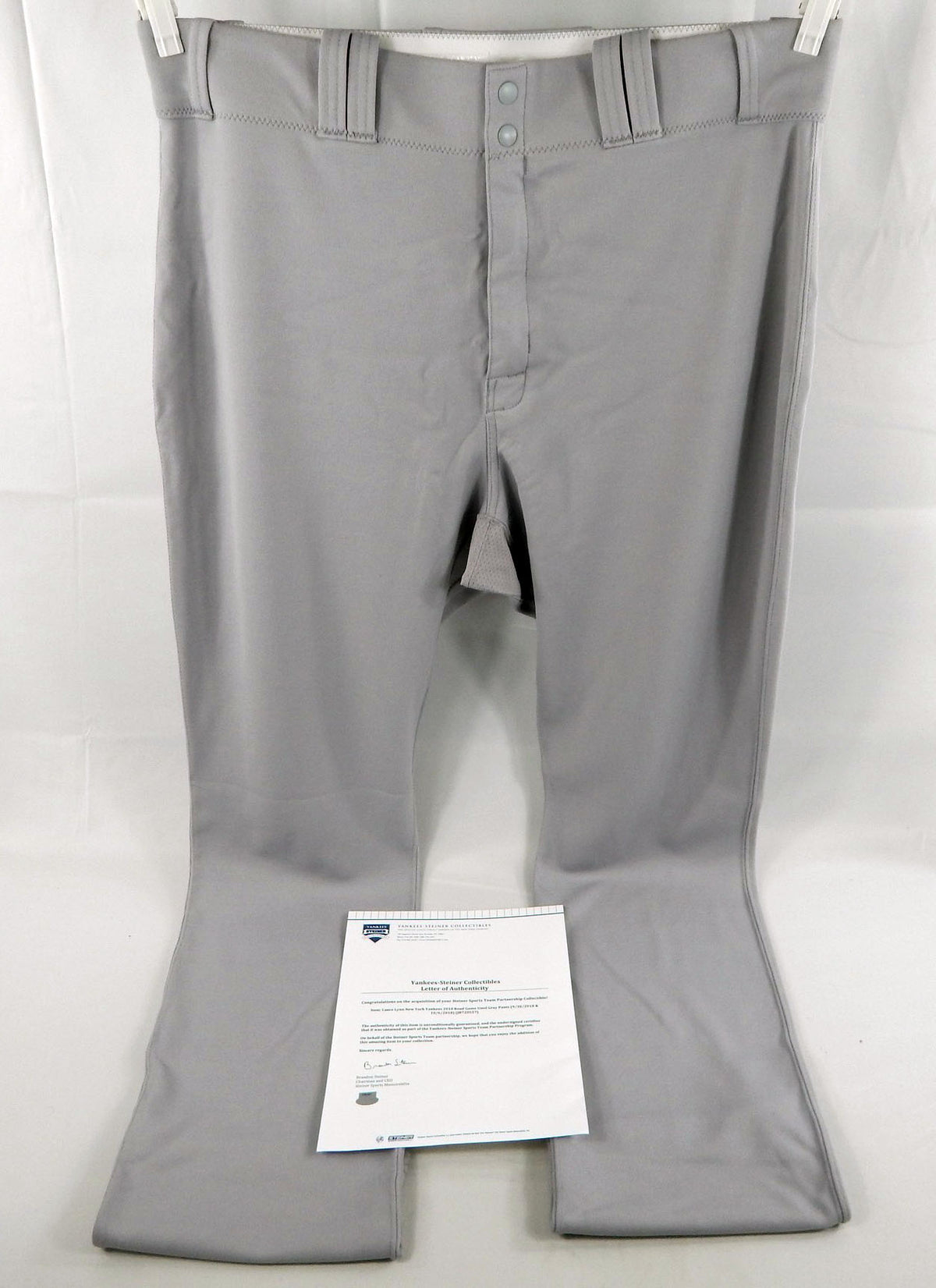 2018 New York Yankees Lance Lynn #36 Game Used Grey Pants 40 718
