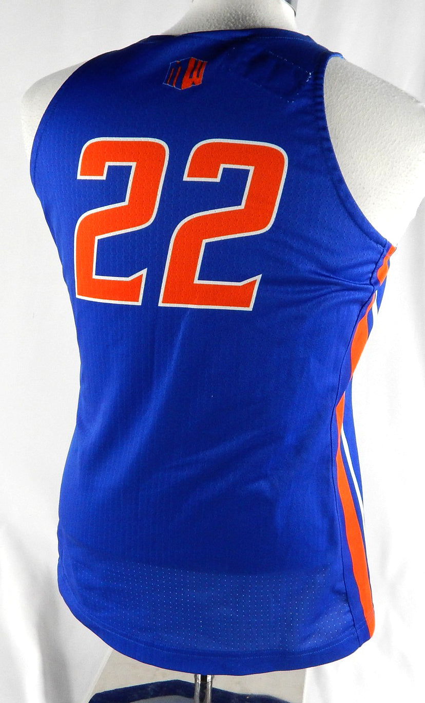 2019-20 Boise State Broncos #22 Game Issued Blue Jersey Basketball L 685 Pic2