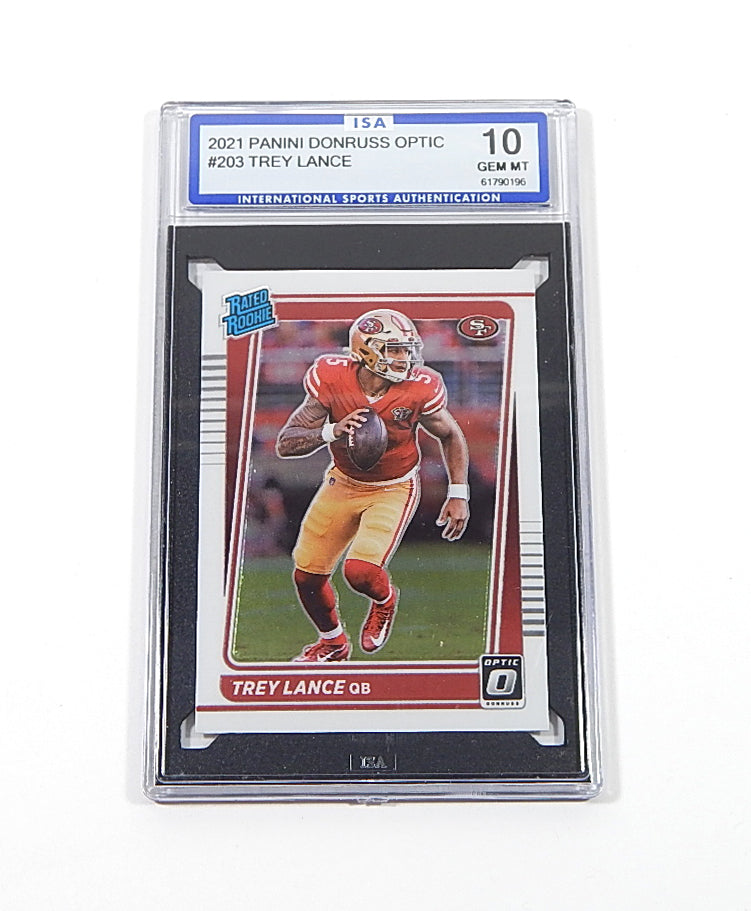 2021 Donruss Optic Rated Rookie Trey Lance RC #203 ISA 10