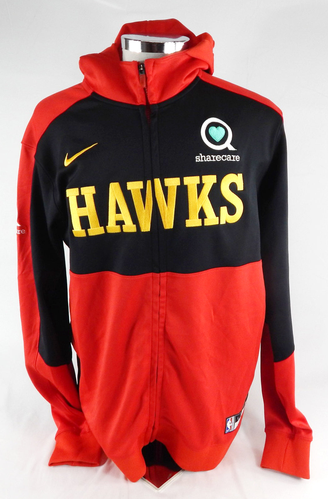 2024-25 Atlanta Hawks Bogdan Bogdanovic #13 Game Used Red Warm Up Jacket L 945