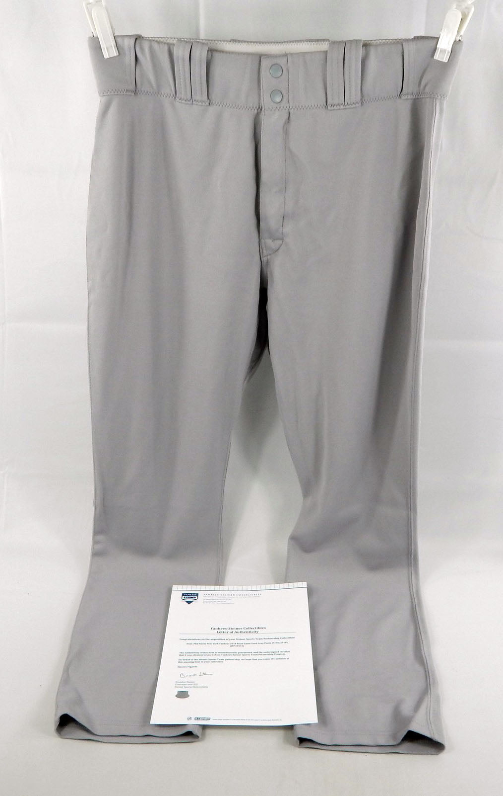 2018 New York Yankees Phil Nevin #35 Game Used Grey Pants 38 720