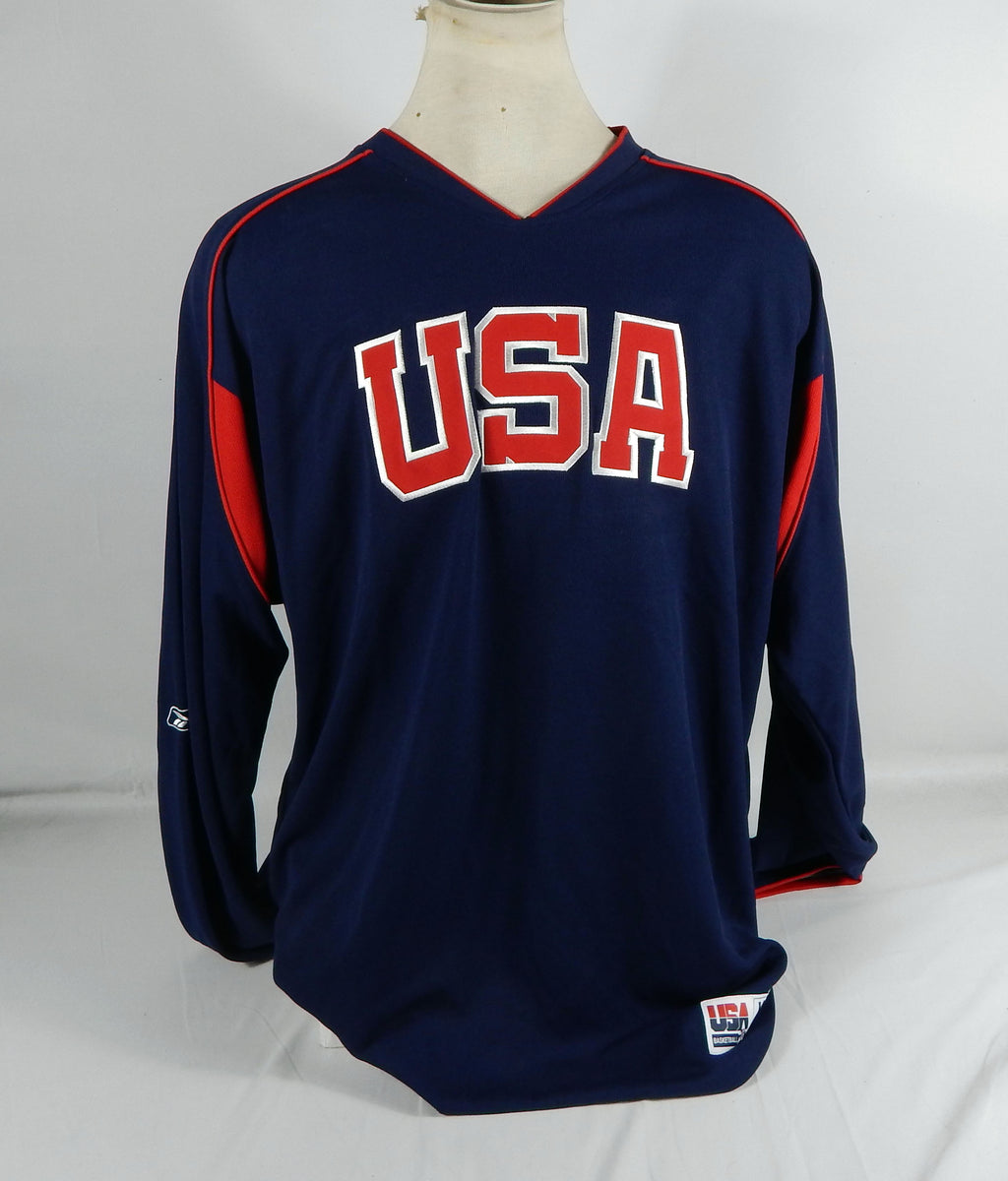 2000s Team USA Basketball Game Issued Navy Shooting Shirt 2XLT DP72144