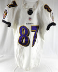 2013 Baltimore Ravens #87 Game Issued White Jersey 44 702