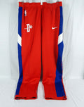 2019-20 Detroit Pistons Game Issued Red Warm Up Pants Nike CD5481-657 3XLT 66S