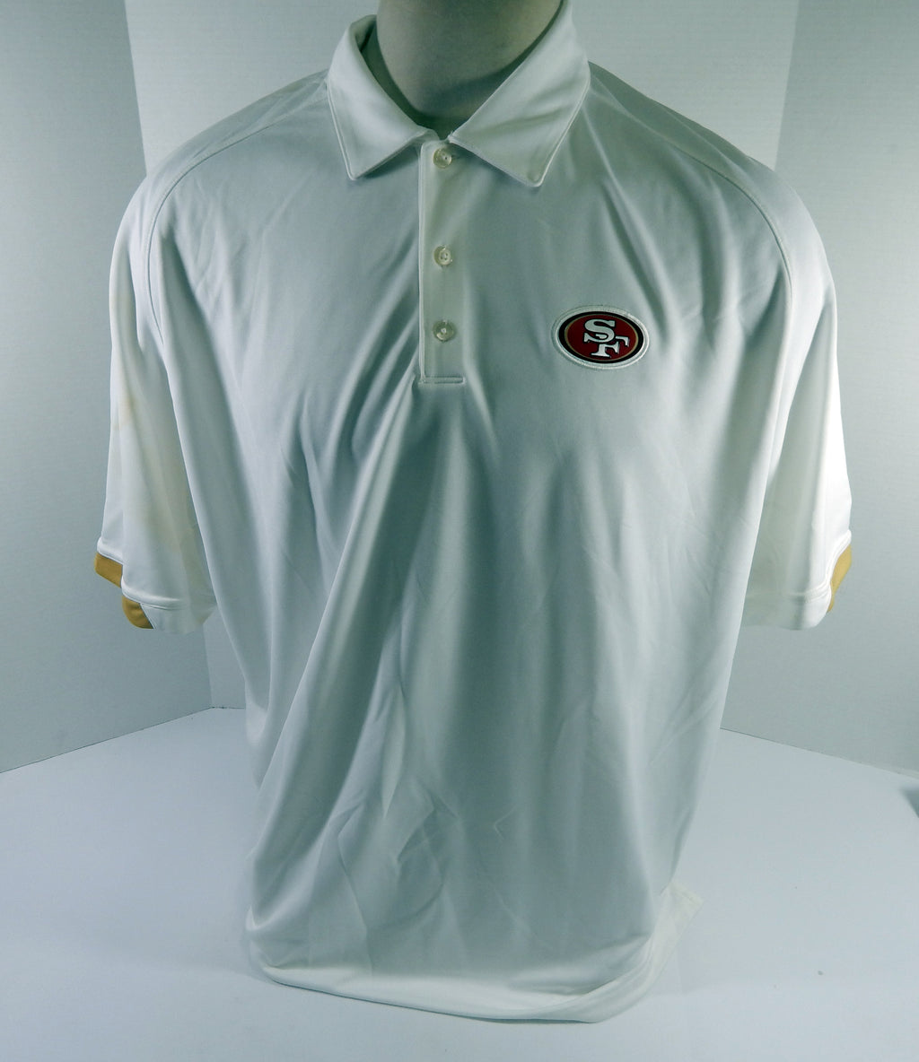 San Francisco 49ers Team Issued White Polo Shirt 2XL DP54076