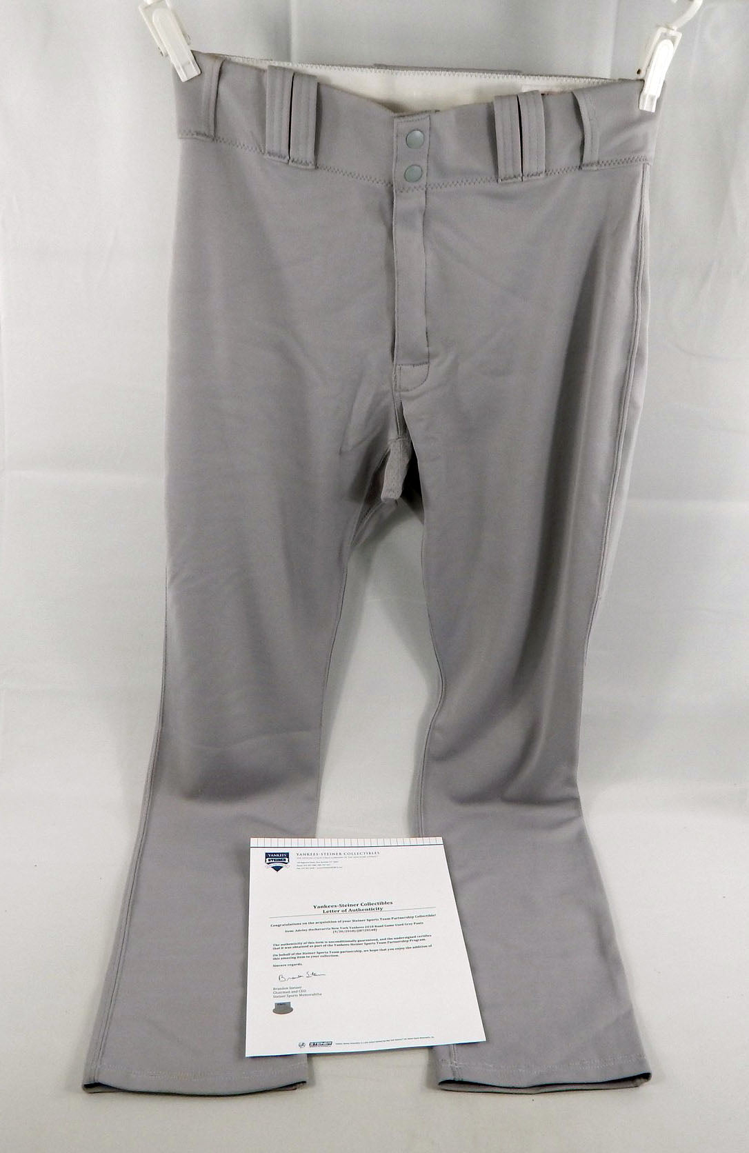 2018 New York Yankees Adeiny Hechavarria #29 Game Used Grey Pants 34 721