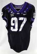 2021 Texas Christian TCU Frogs #97 Game Used Black Jersey Football NP R 46 849