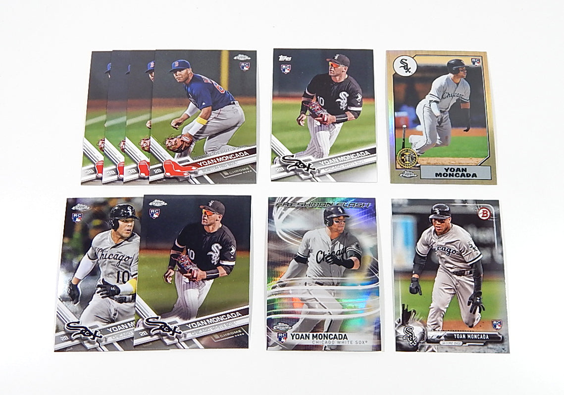 Lot of (14) 2017 Yoan Moncada RC's Rookies Topps Chrome Bowman Panini Pic2