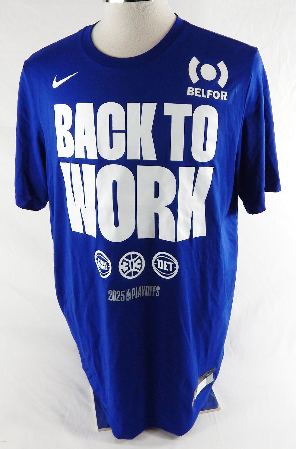 2024-25 Detroit Pistons Paul Reed #7 Game Used Blue Shirt NBA Playoffs XL 169