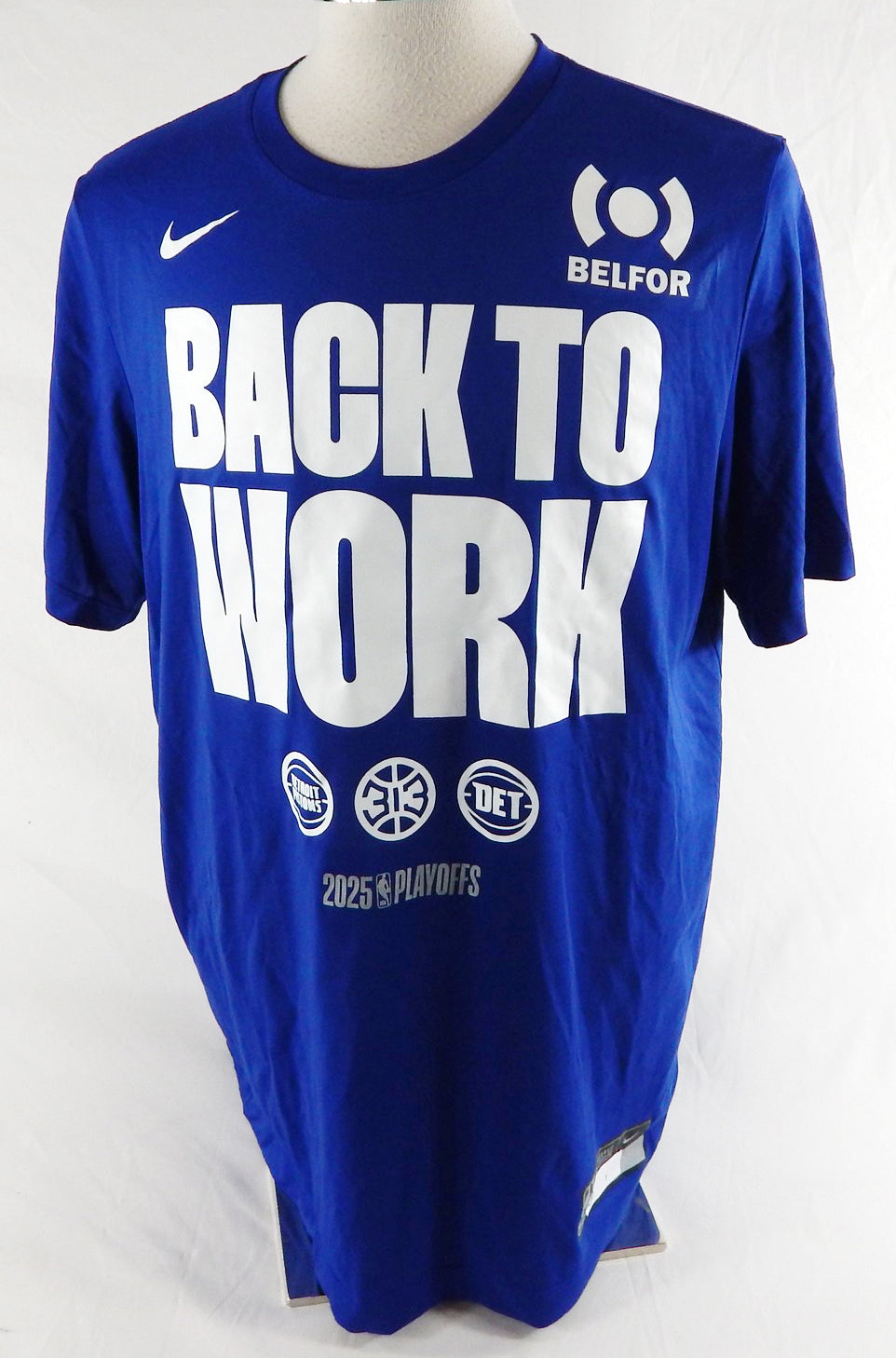 2024-25 Detroit Pistons Paul Reed #7 Game Used Blue Shirt NBA Playoffs XL 169 Pic2