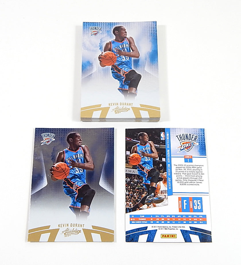 Lot of (14) 2010-11 Absolute Memorabilia Kevin Durant #1
