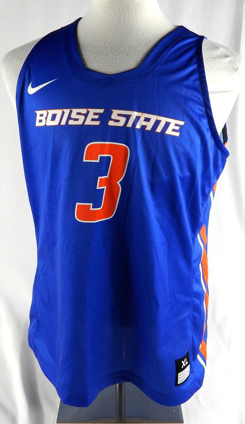 2021-22 Boise State Broncos #3 Game Issued Blue Jersey Basketball XL 688