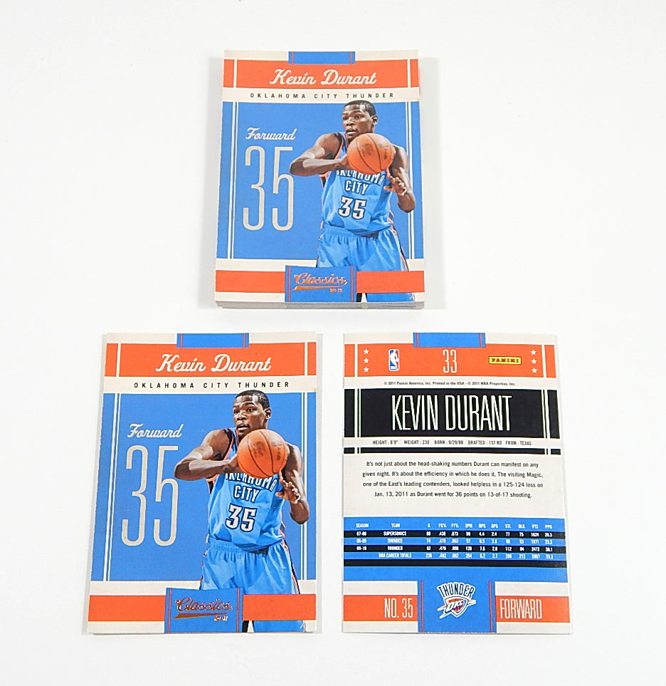 Lot of (12) 2010-11 Panini Classics Kevin Durant #33