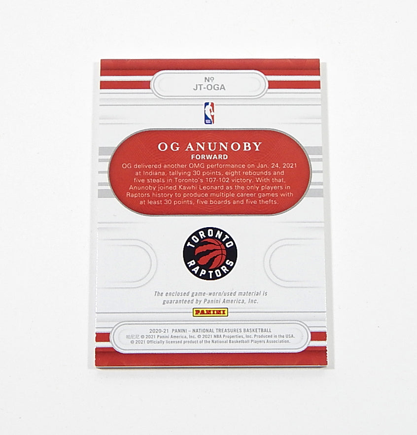 2020-21 Panini National Treasures Jersey OG Anunoby #JT-OGA Relic /99 Pic2