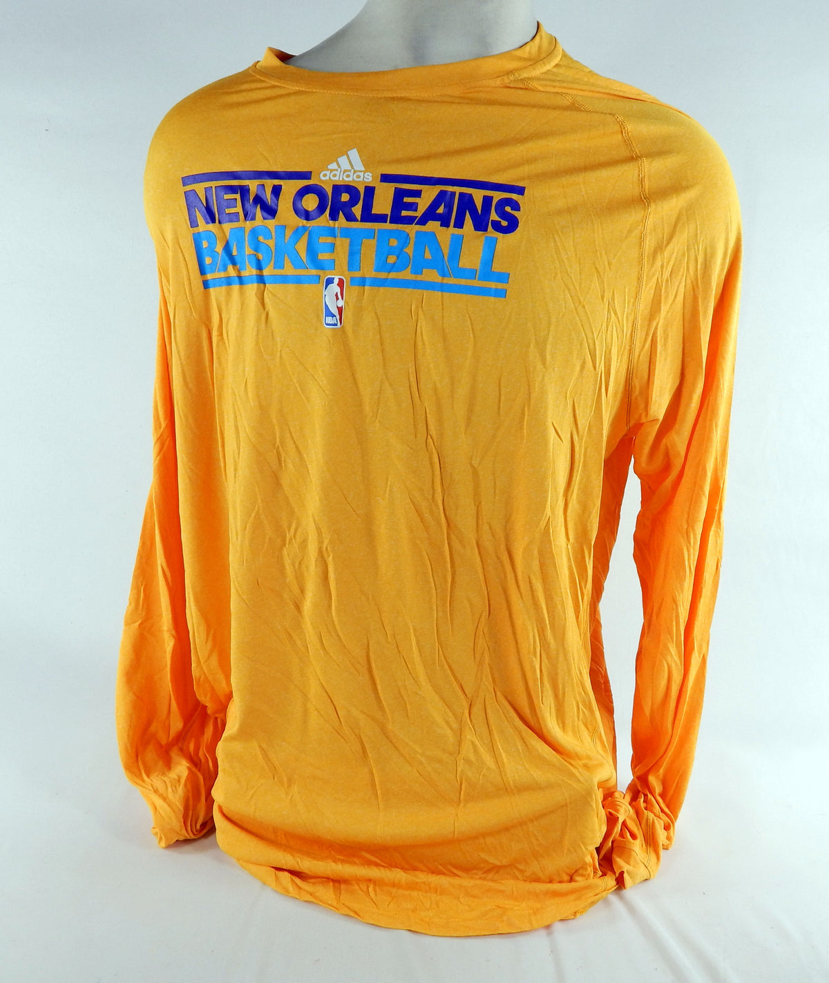 2011-12 New Orleans Hornets Team Issued Yellow LongSleeve Training Shirt 3XLT 14