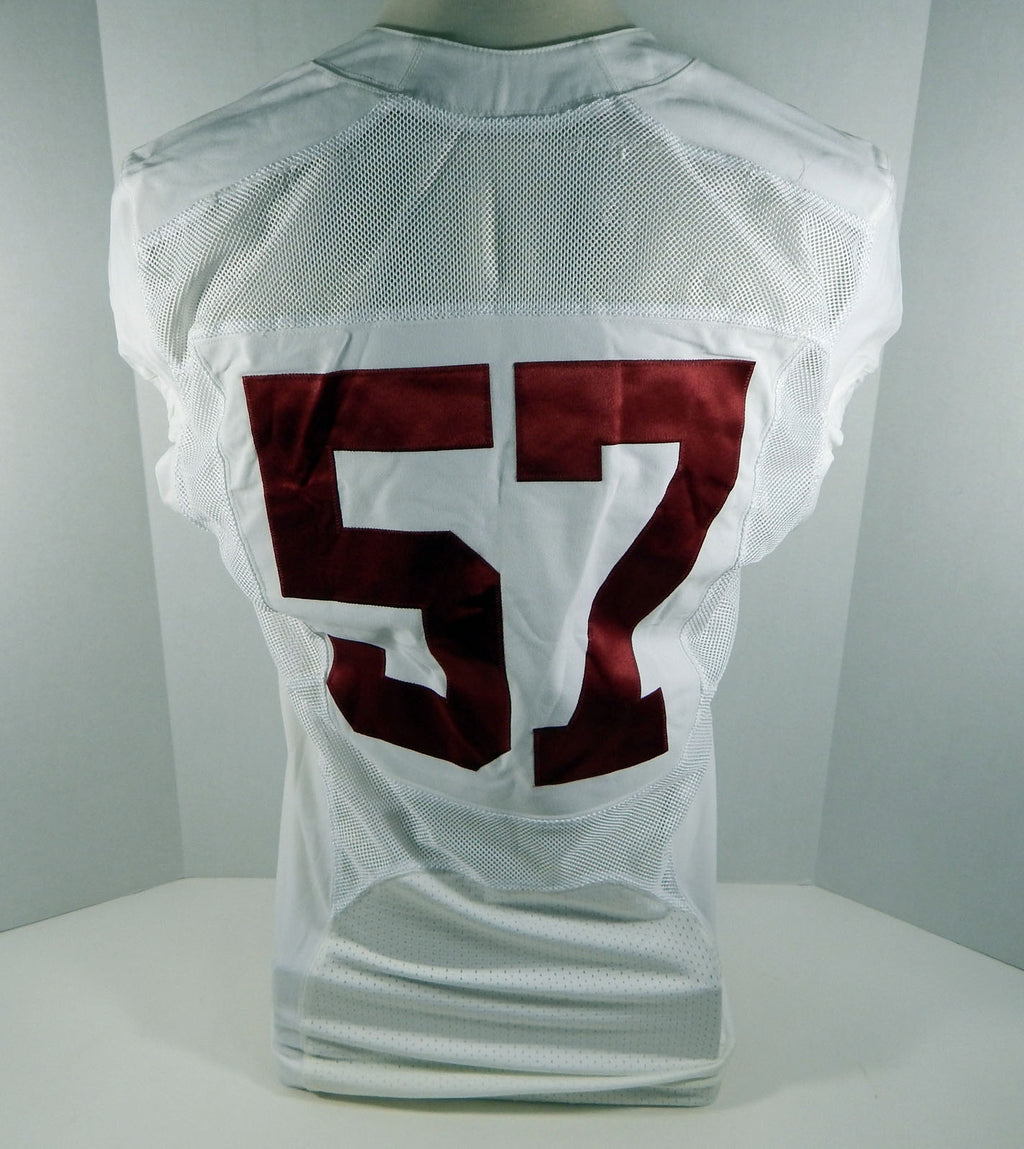 2009-15 Alabama Crimson Tide #57 Game Used White Jersey BAMA00273