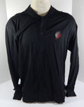2000s Portland Trailblazers Team Issued Black Long Sleeve Polo Shirt XL DP54383