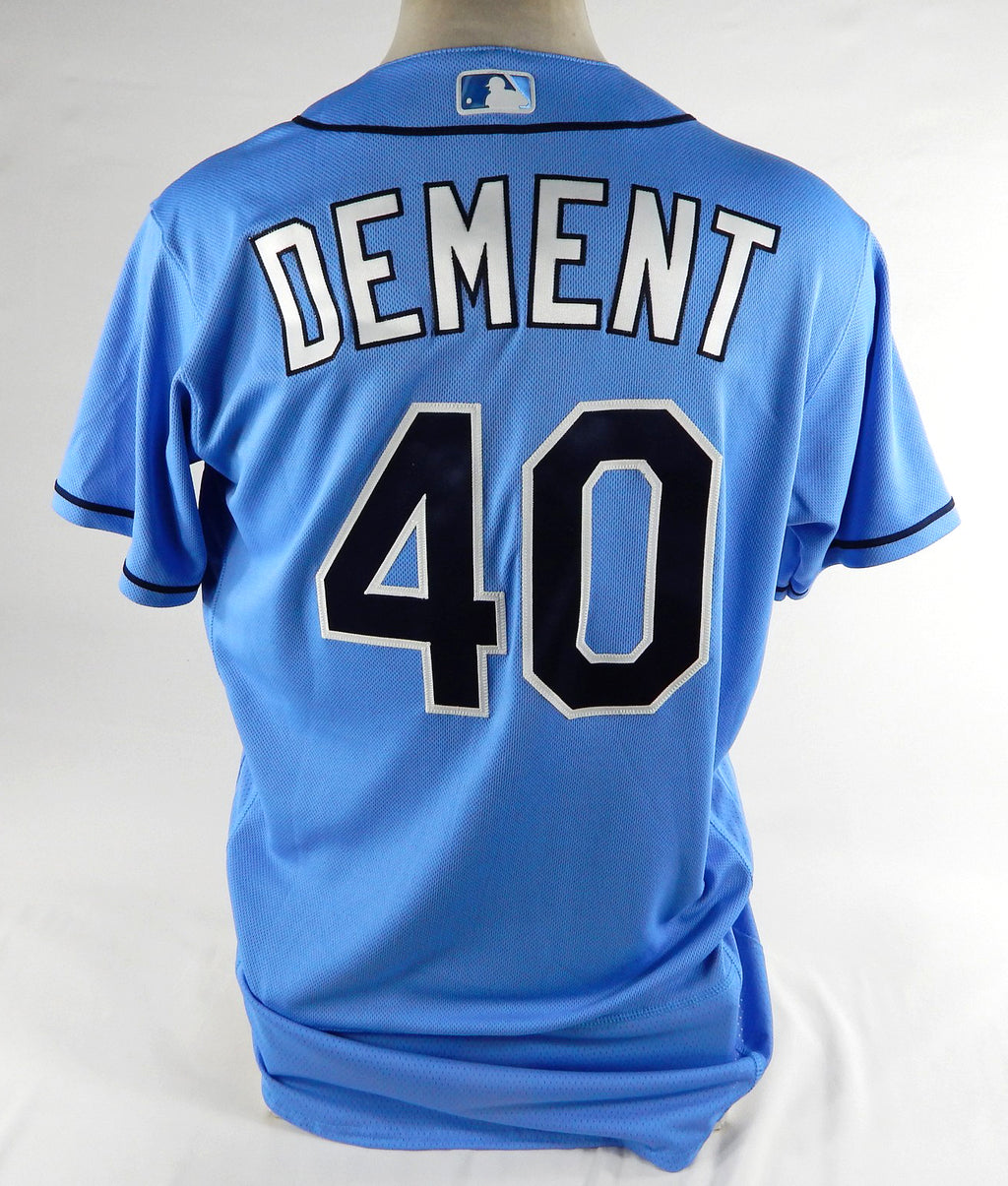 2023 Tampa Bay Rays Dan Dement #40 Game Issued Blue Jersey ST BP 44 DP72465