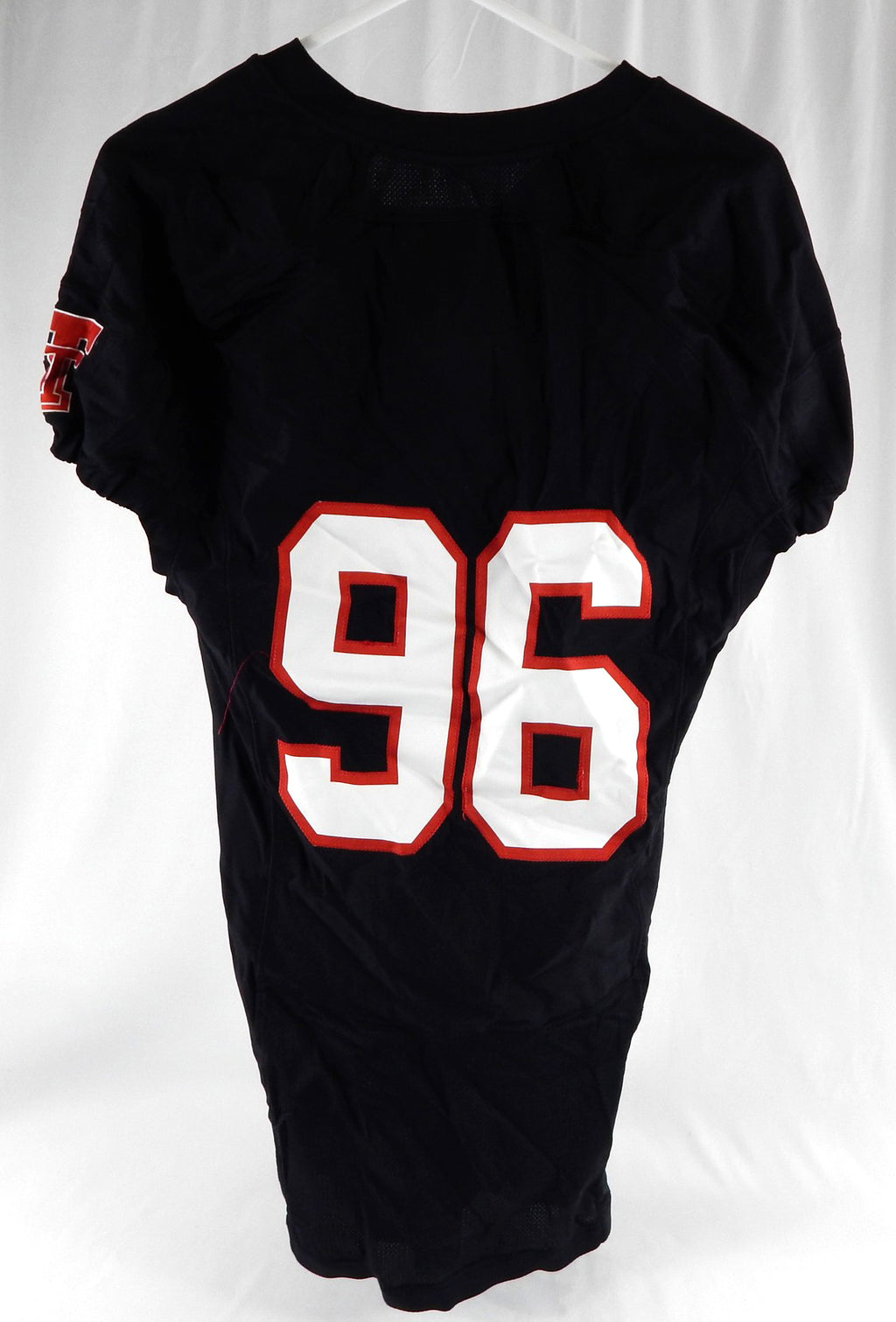 2014 Texas Tech Red Raiders #96 Game Used Black Jersey Football NP Rem 44 110 Pic2