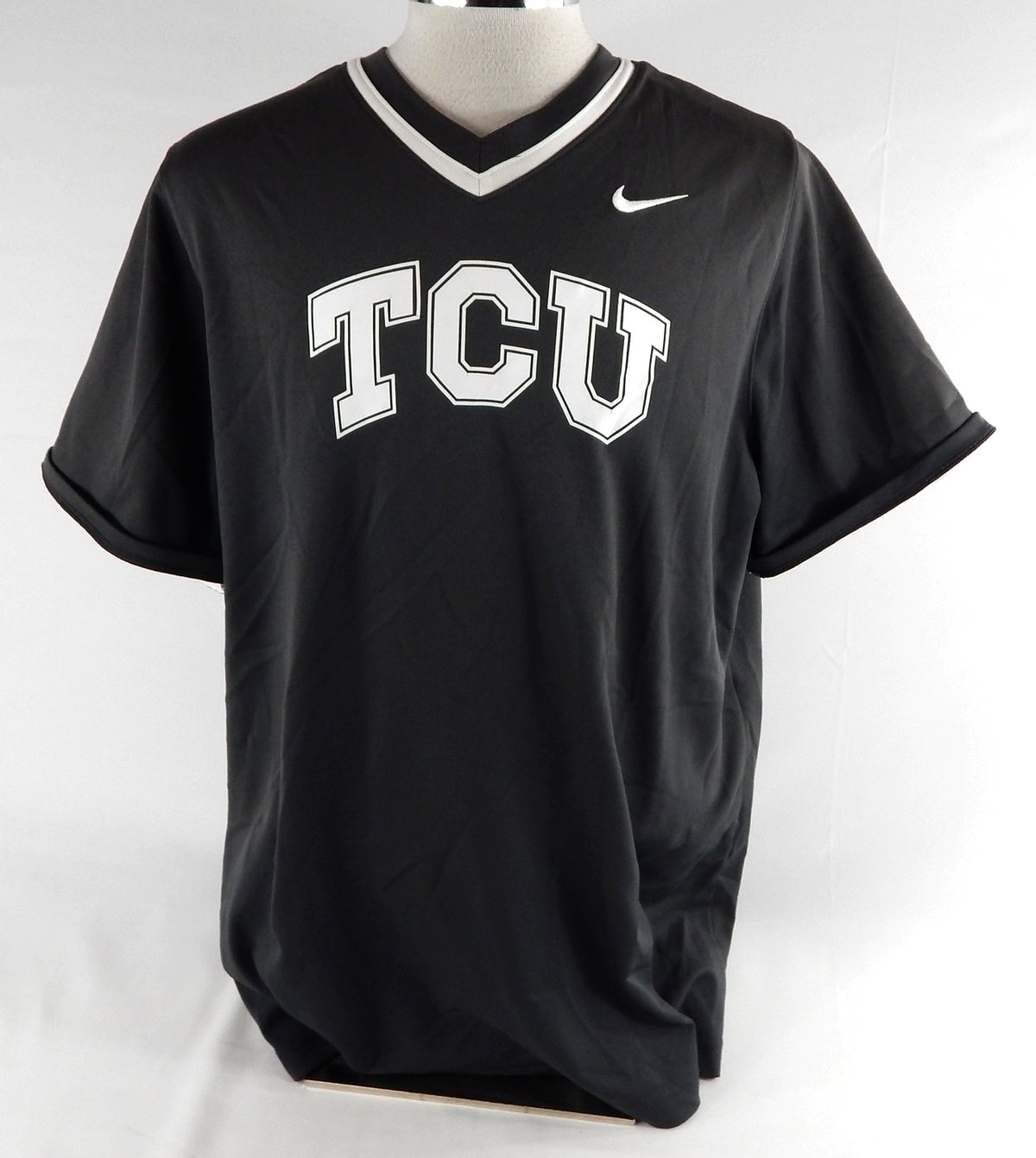 2023 Texas Christian Frogs #44 Game Used Grey Practice Jersey Baseball XL 757