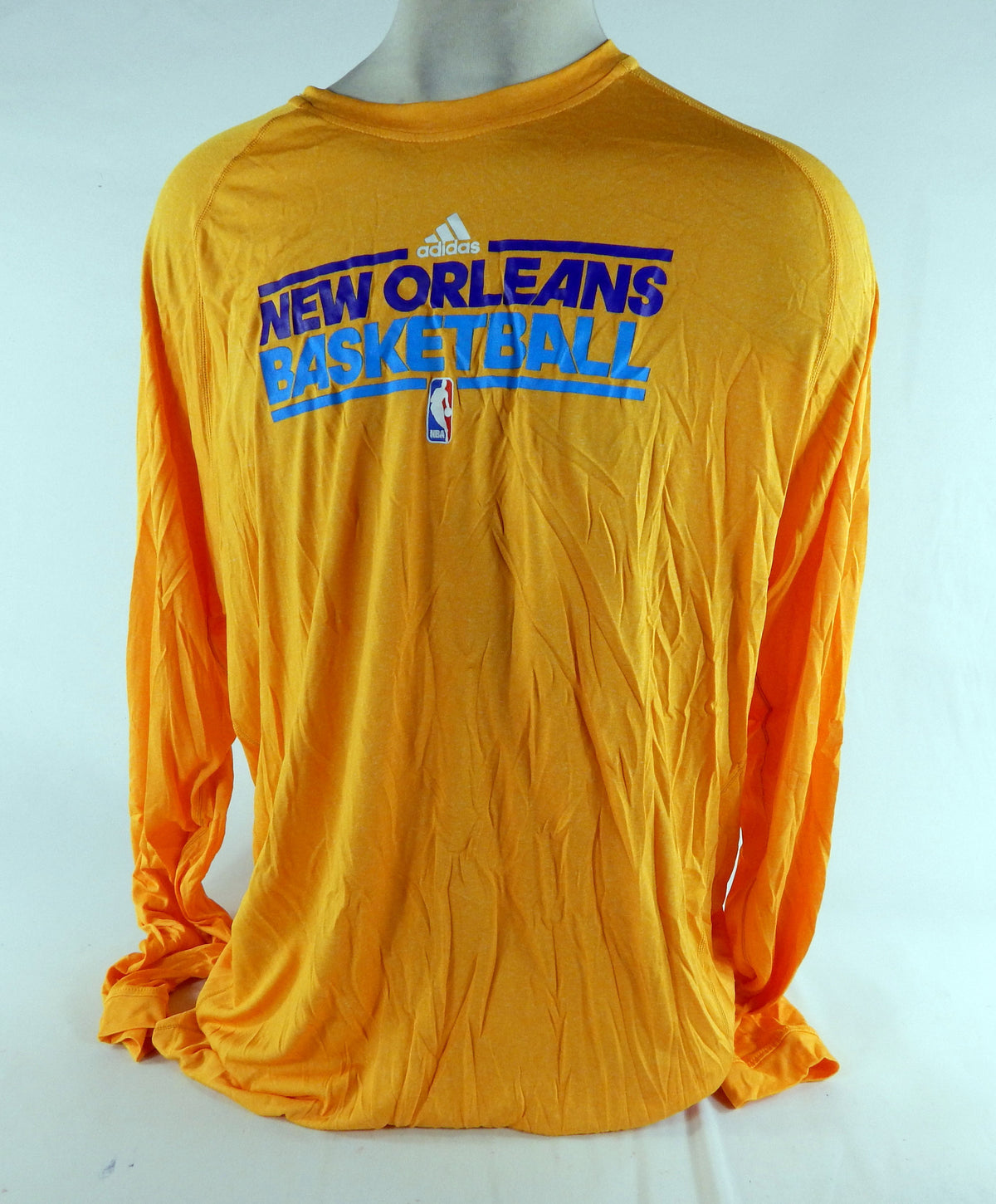 2011-12 New Orleans Hornets Team Issued Yellow LongSleeve Training Shirt 3XLT 15