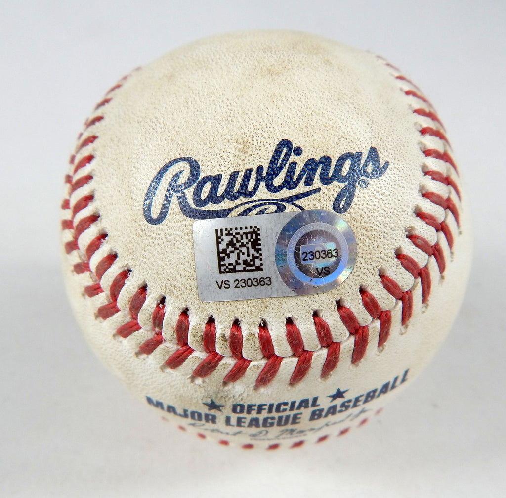 2023 Padres Nationals Game Used Baseball Mason Thompson Trent Grisham PID 5 Pic2