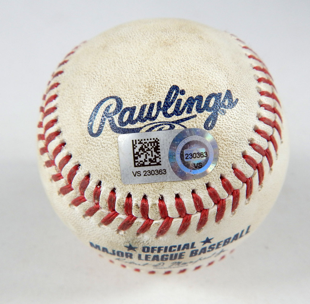 2023 Padres Nationals Game Used Baseball Mason Thompson Trent Grisham PID 5 Pic2