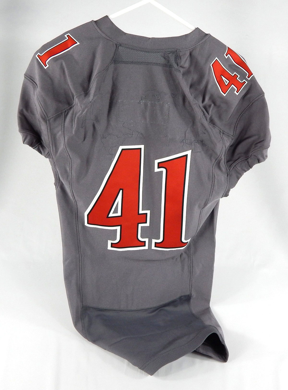 2014 Texas Tech Red Raiders #41 Game Issued Pos Used Grey Jersey NP R 44 DP69175 Pic2