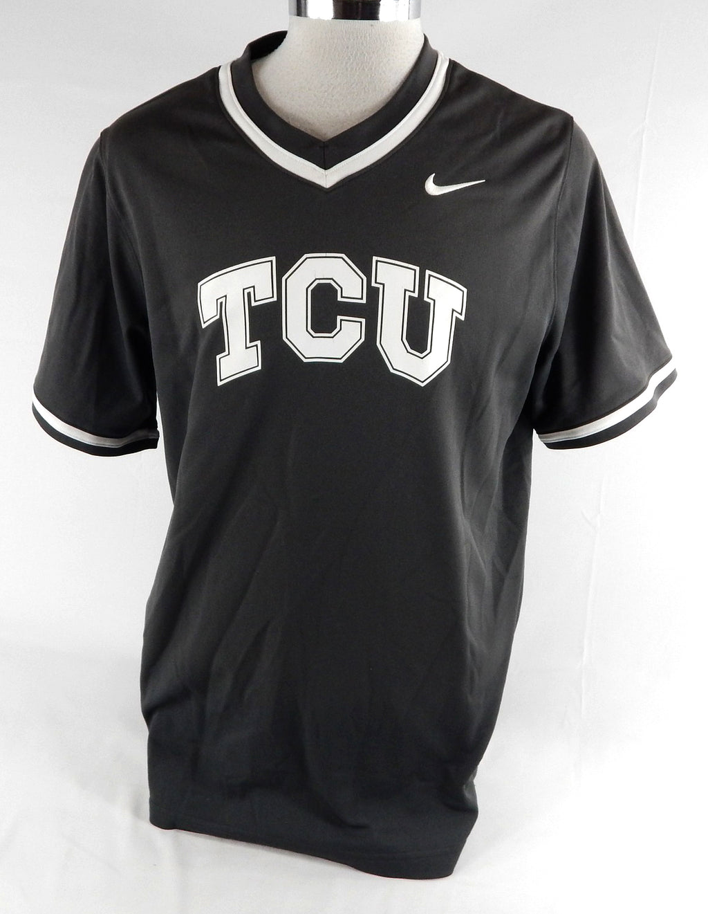2023 Texas Christian Frogs #9 Game Used Grey Practice Jersey Baseball L 758
