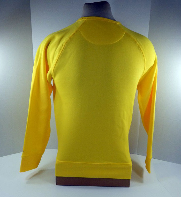 Men's Utah Jazz Authentic Yellow Crewneck Sweatshirt Sportique NWT M 238S Pic2