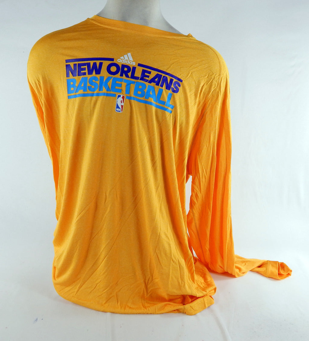 2011-12 New Orleans Hornets Team Issued Yellow LongSleeve Training Shirt 4XLT 19