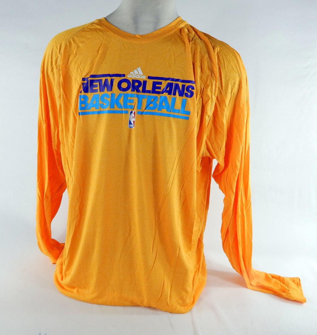 2011-12 New Orleans Hornets Team Issued Yellow LongSleeve Training Shirt 4XLT 20