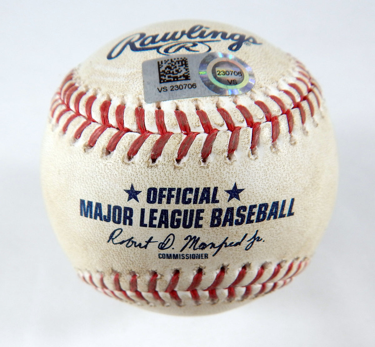 2023 Marlins National Game Used Baseball Braxton Garrett Jeimer Candelario PID 6