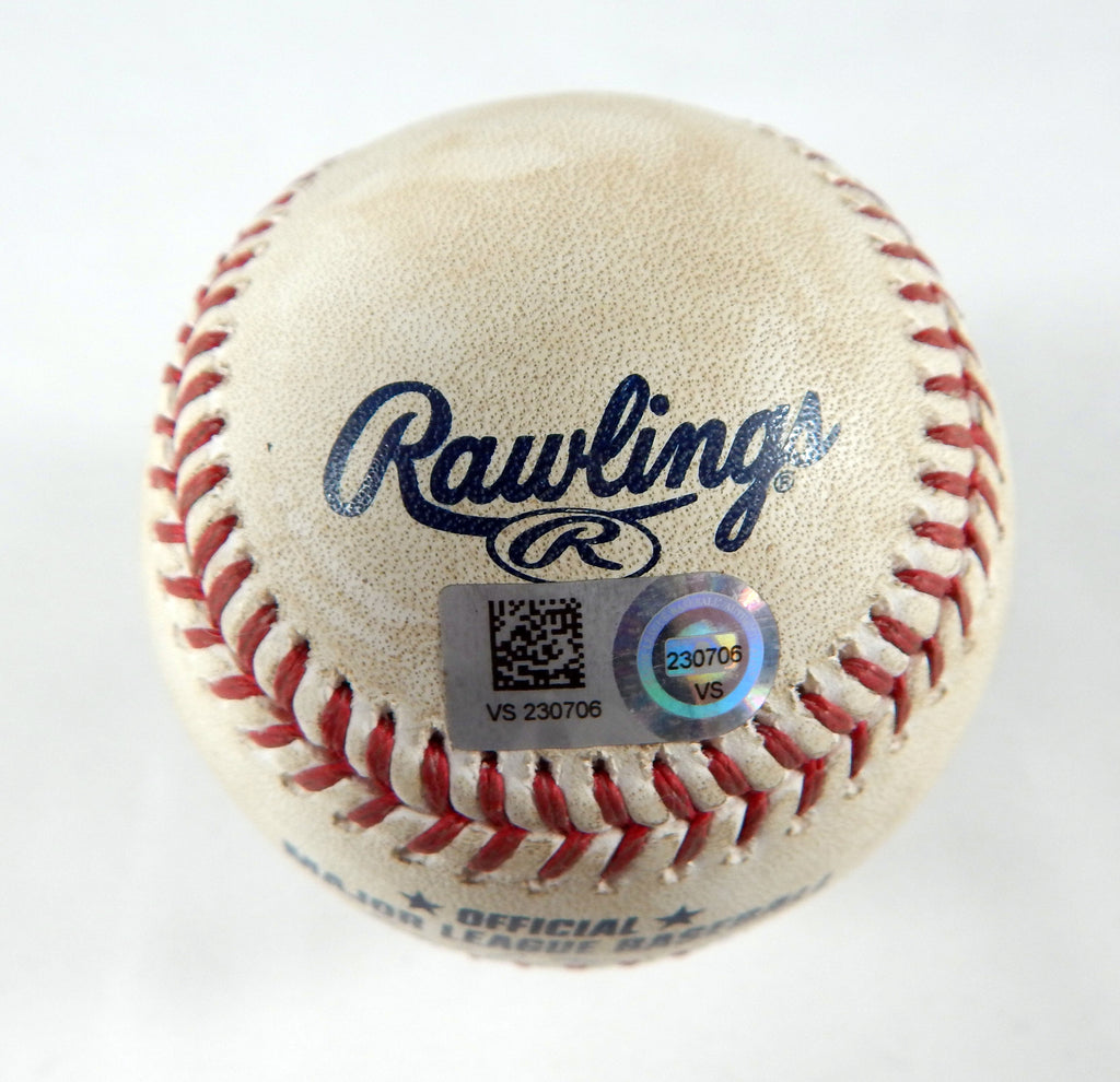 2023 Marlins National Game Used Baseball Braxton Garrett Jeimer Candelario PID 6 Pic2