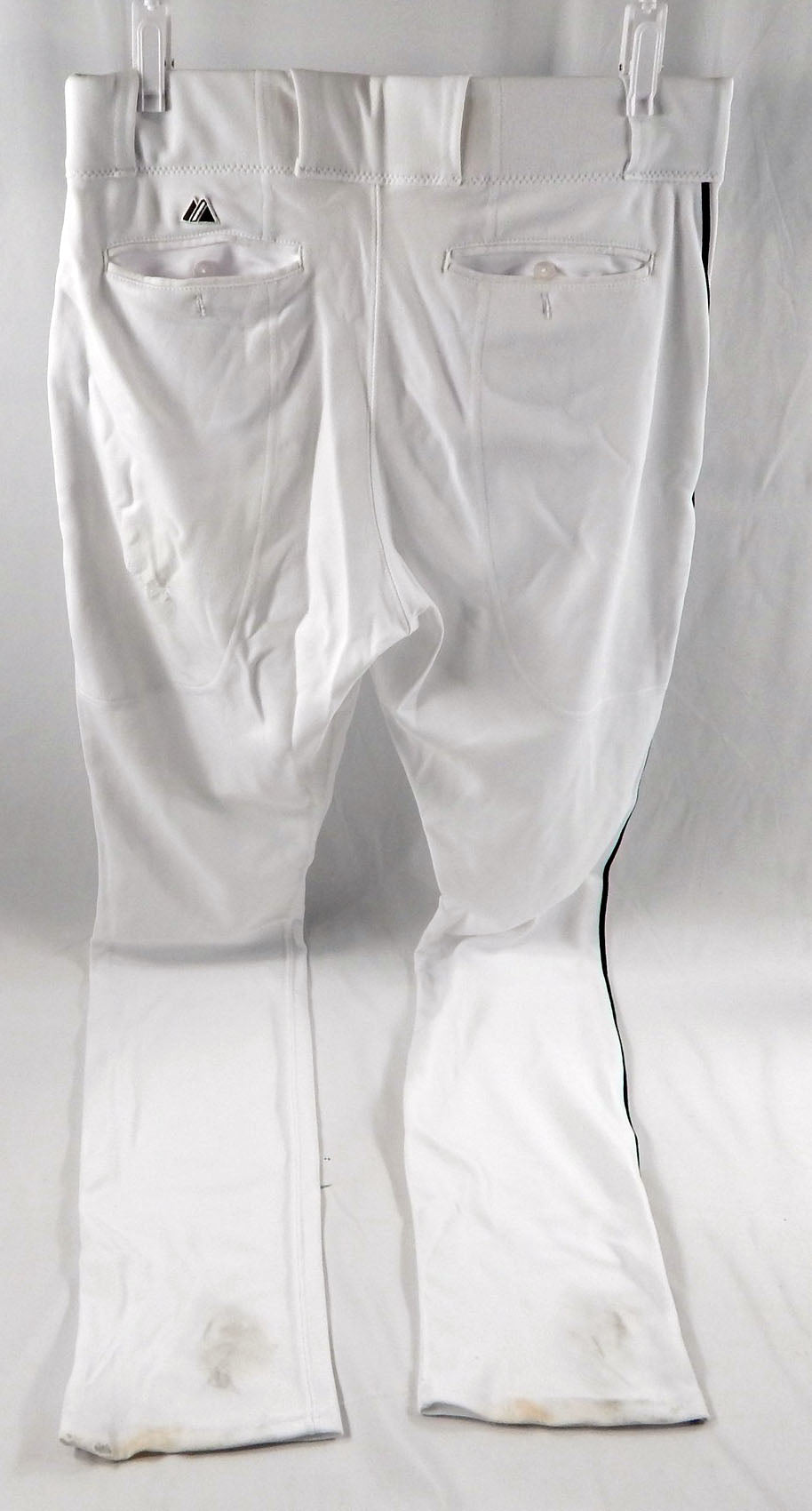 2015 Miami Marlins Chrsitian Yelich #21 Game Used White Baseball Pants 36 113581 Pic2