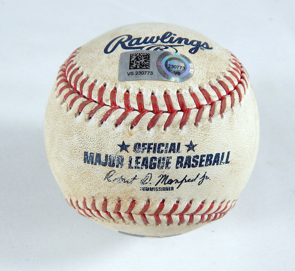 2023 Reds at Washinton Nationals Game Used Baseball Derek Law Lane Thomas Single